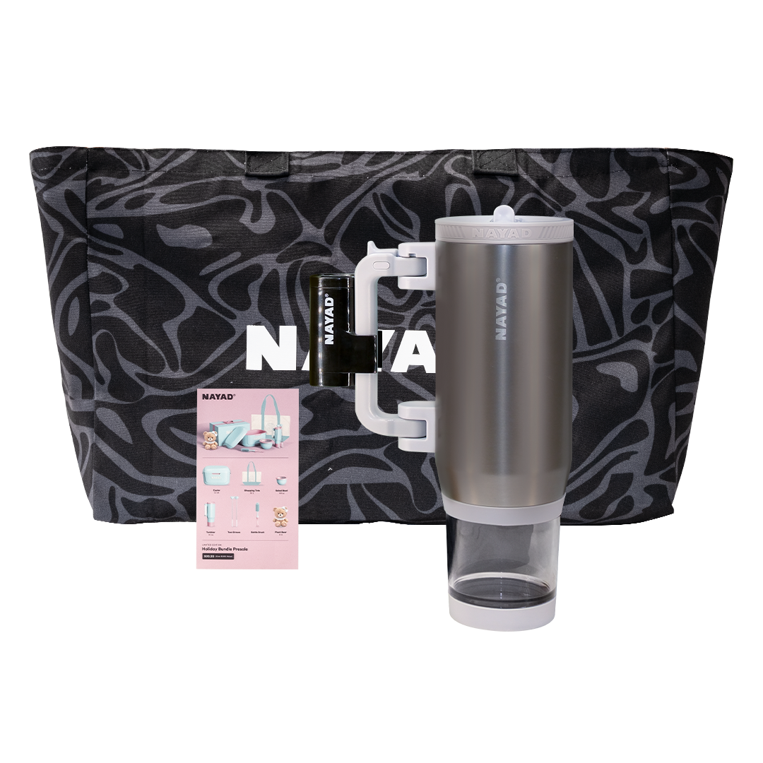 hydrostash silver water tumbler