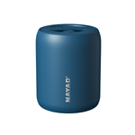 Blue-colored food container with 'Nayad' branding on a white background