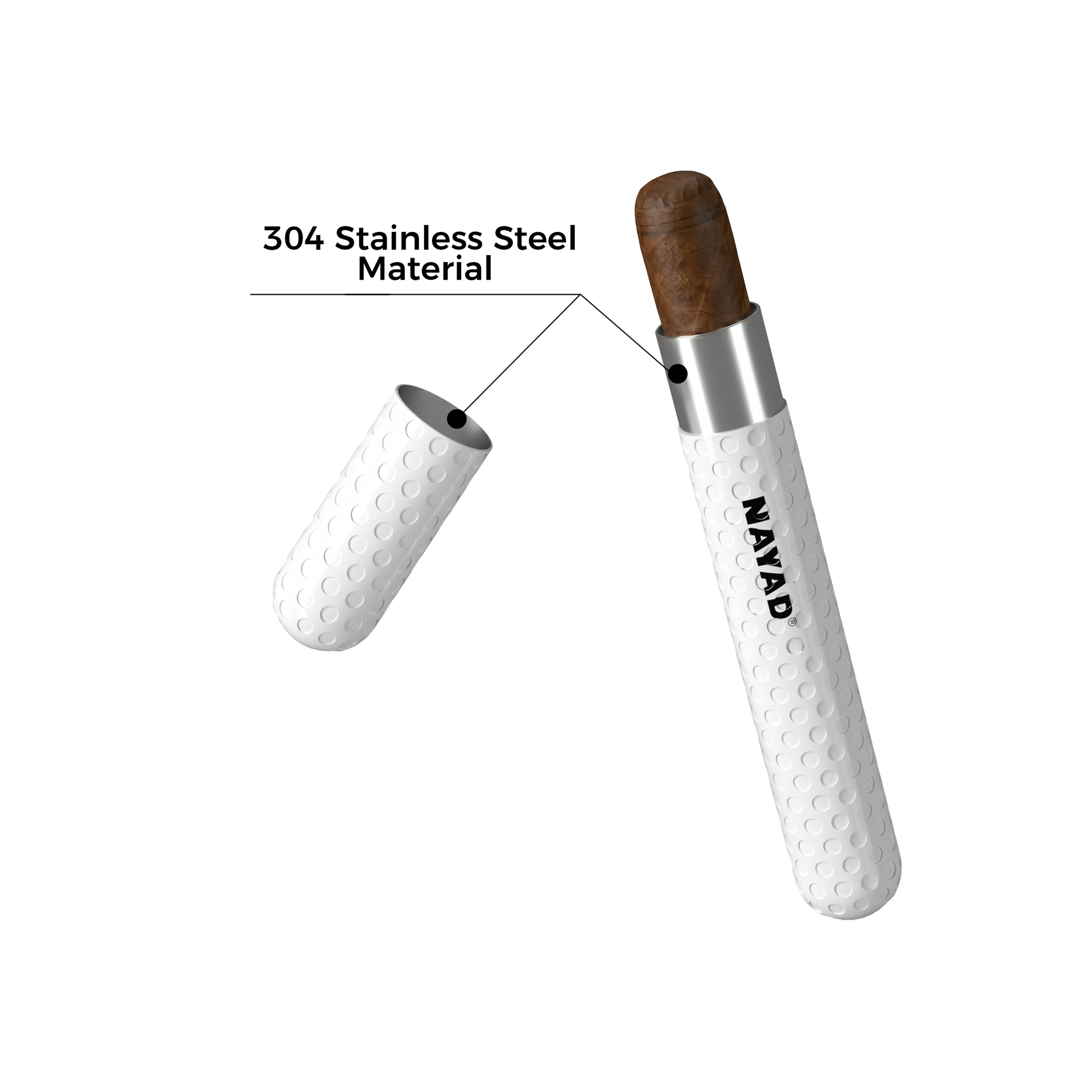White golf style tool with handle and 'NAYAD' branding on a white background