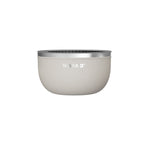 Large Grey/Beiege Bowl with silver rim and 'NAYAD' branding on a white background