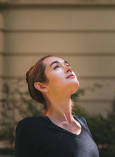 Girl named Hannah looking up