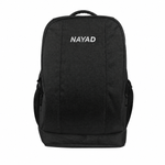 A black backpack with the brand name 'NAYAD' printed in white capital letters on the front, shown against a plain white background.