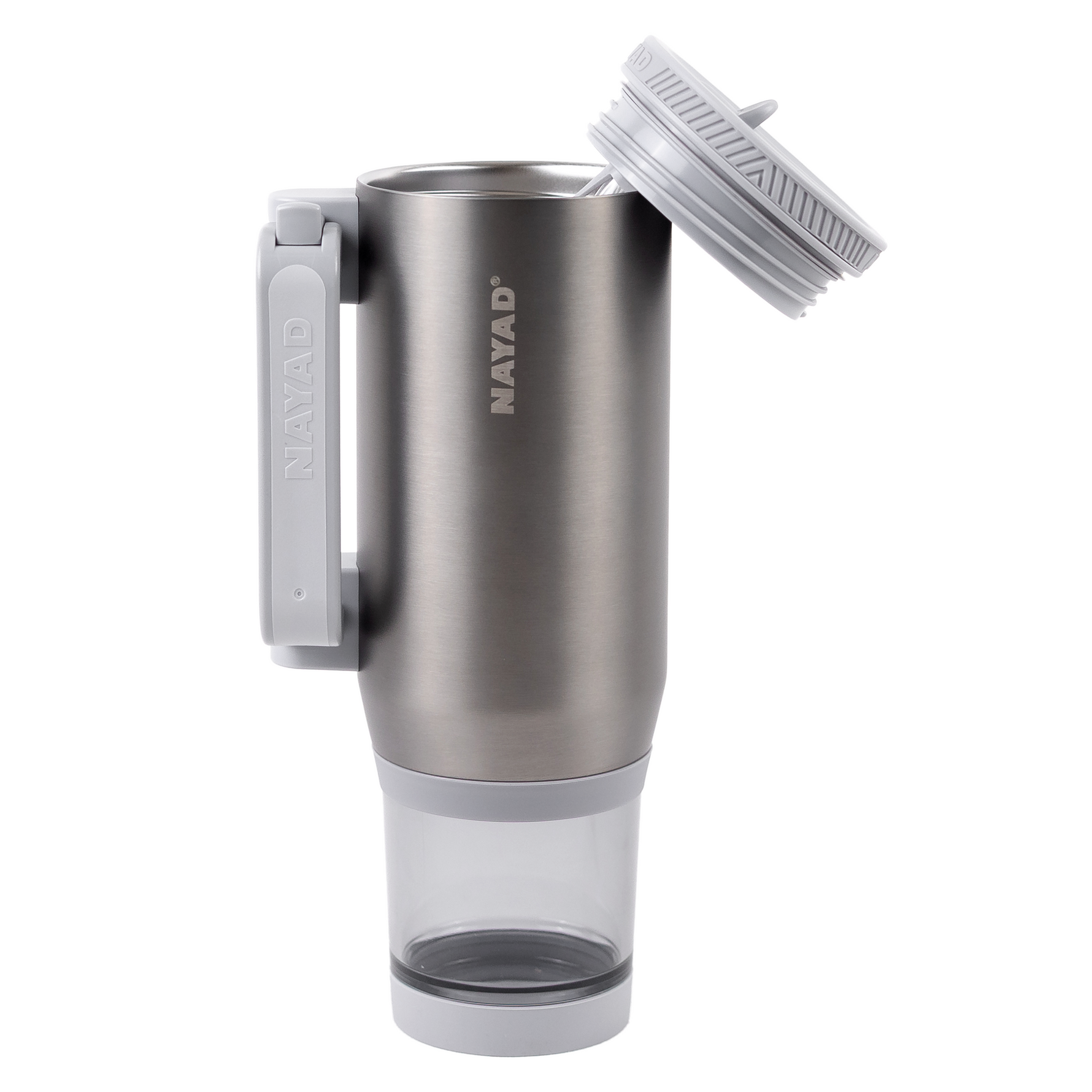 hydrostash silver water tumbler